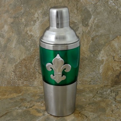 901222-GREEN COCKTAIL SHAKER W/FDL 16 Oz.